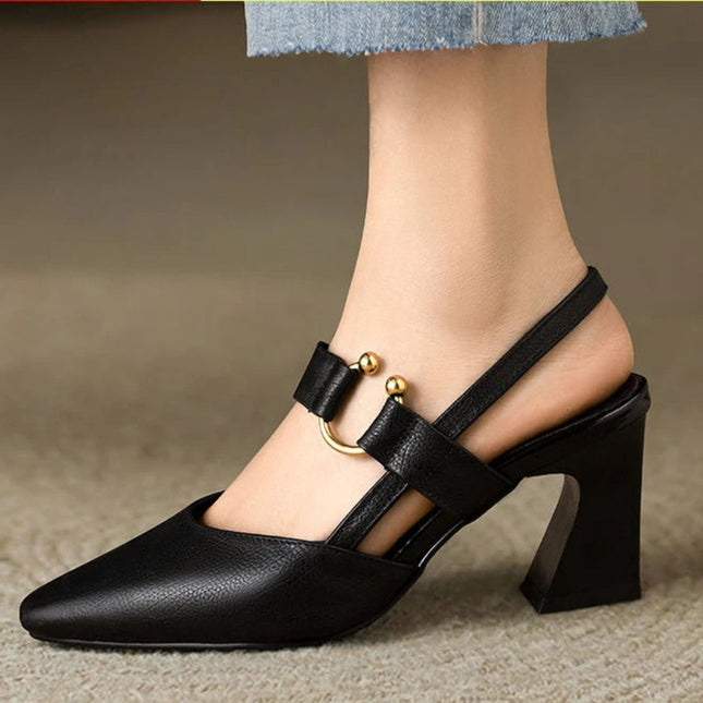 Remy | Luxury  Orthopedic Slingback Block Heel Pumps